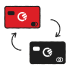 Icon showing you can pay off a credit card with another credit card on curve fronted