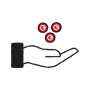 cashback hand icon 1%