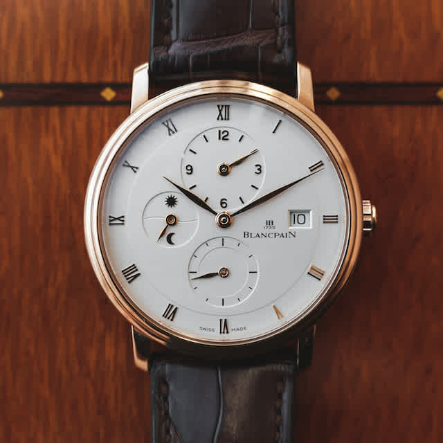 Villeret Ultra Slim Dual Time 18k Rose Gold