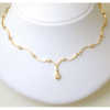Yellow Gold Necklace with Pear Shaped Diamond