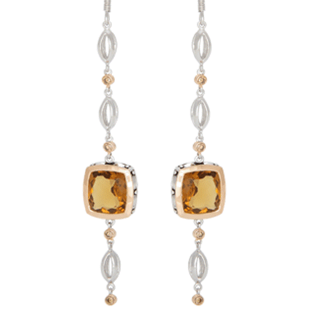 Paradise Cognac Quartz Dangle Earrings II