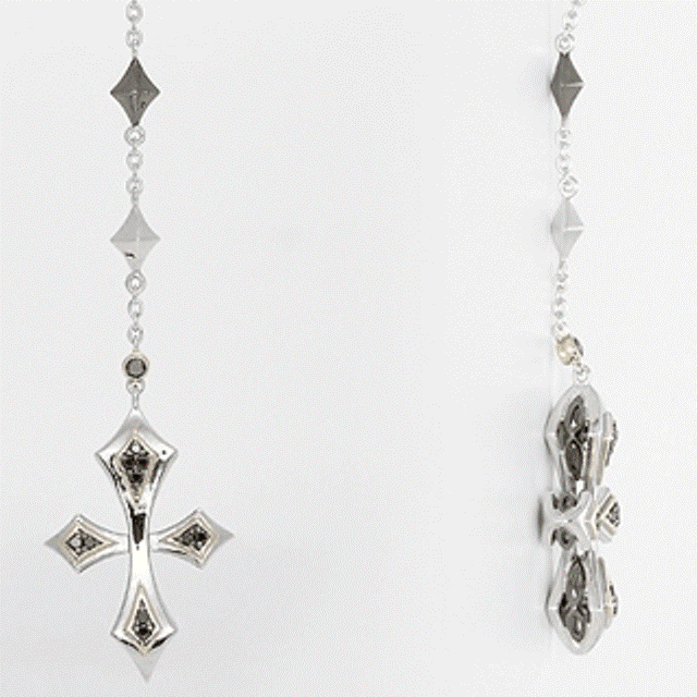Unity Black Sapphire Cross Pendant