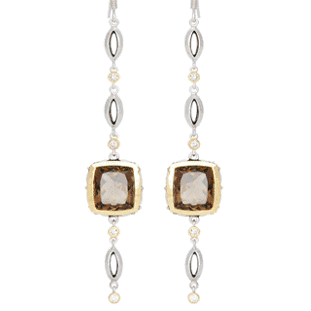 Paradise Smokey Quartz Dangle Earrings III