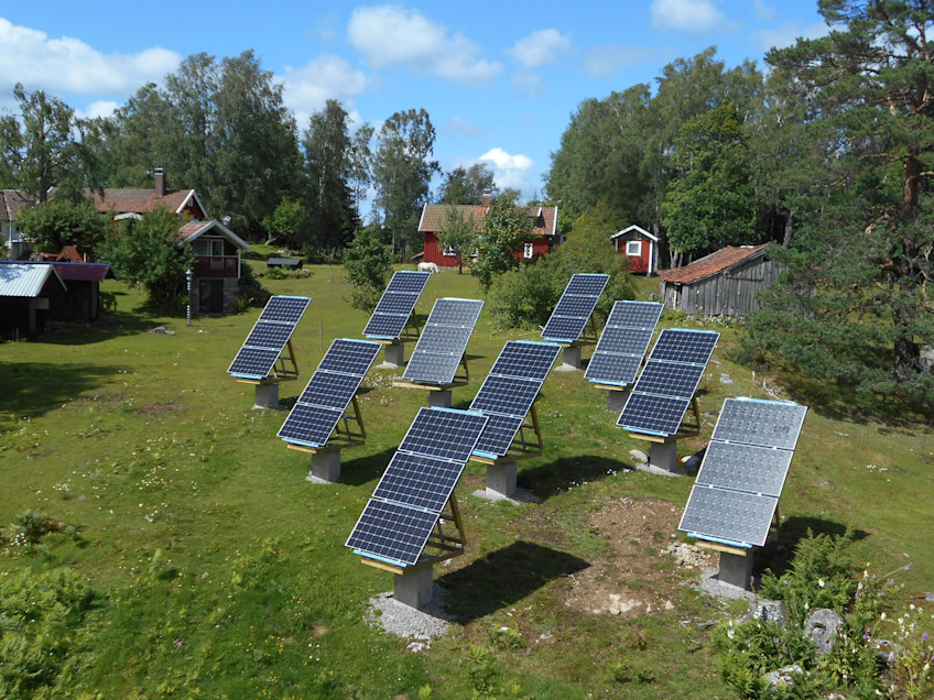 Per Sandbergs solpark med solföljare i Alingsås.