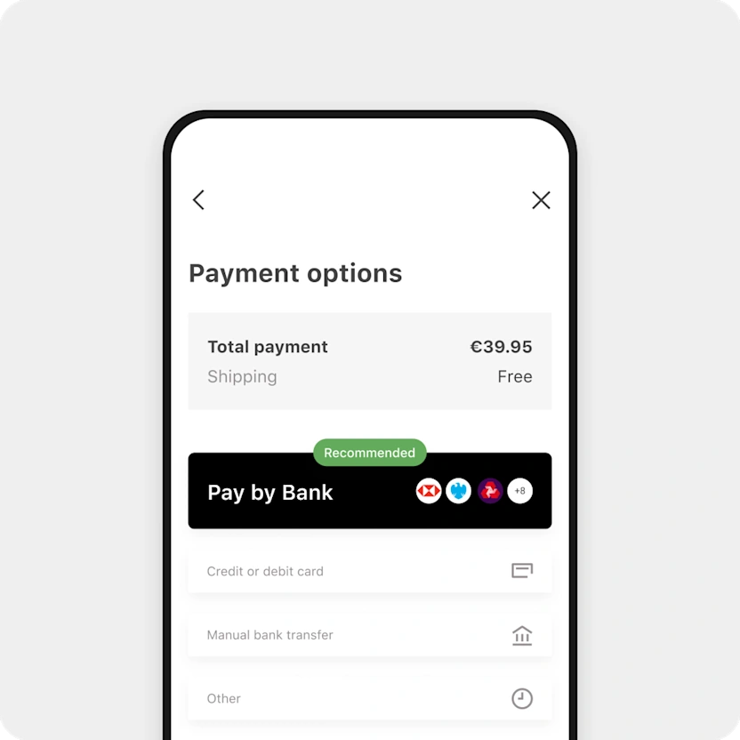 Payment options visual