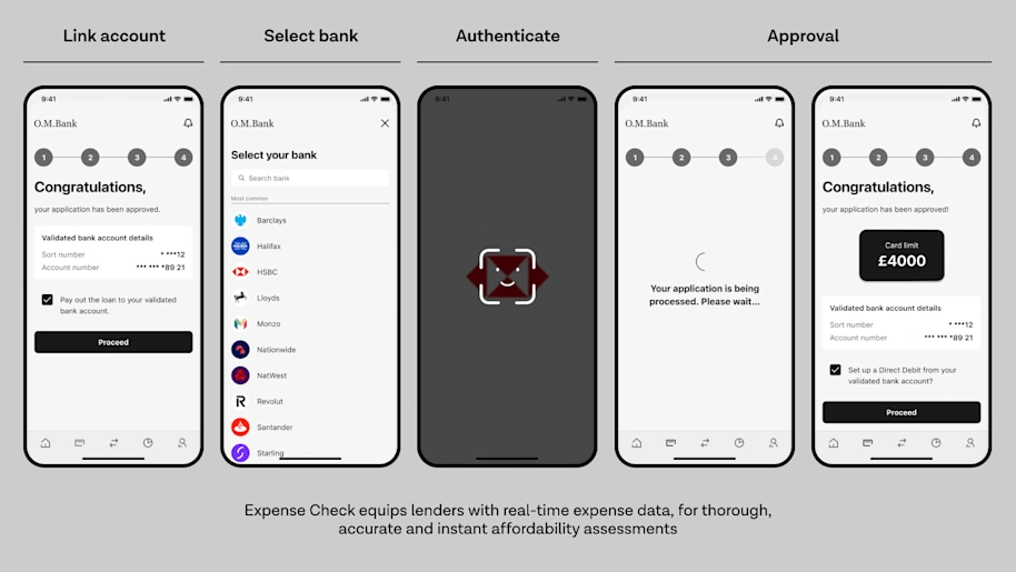 Tink Expense Check flow