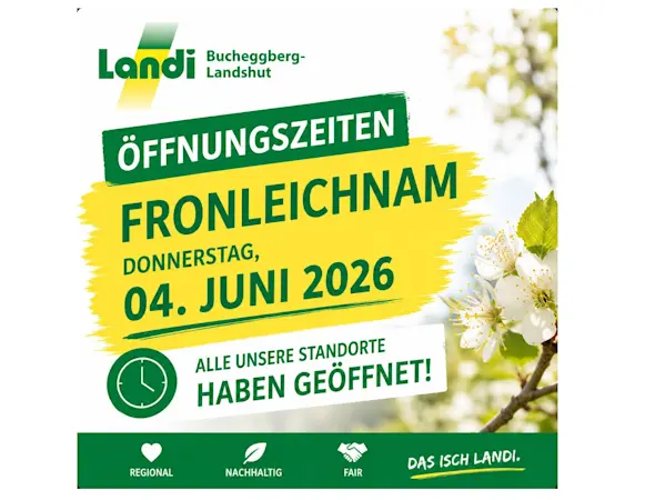 Öffnungszeiten Fronleichnam 2026