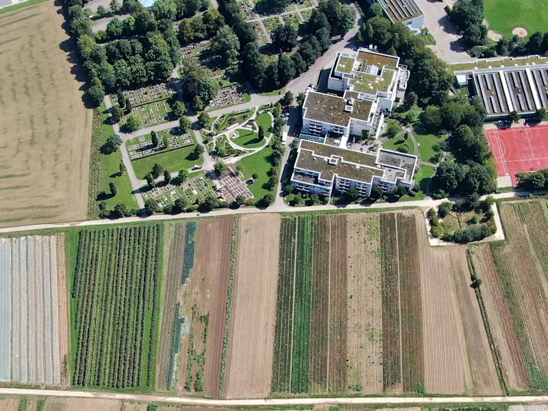 Vue du ciel sur la région économique