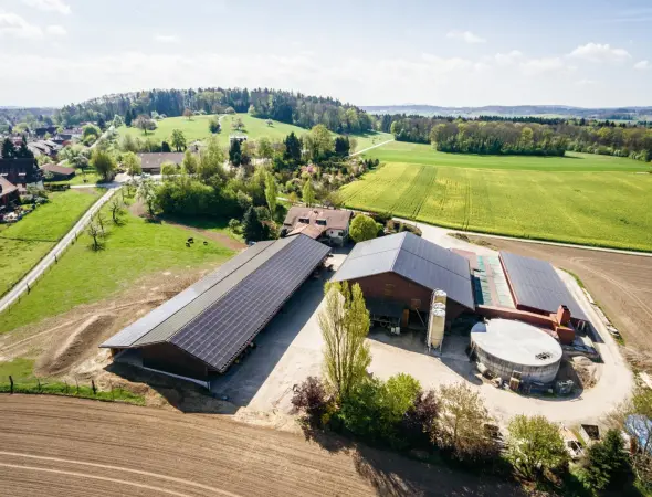 Solaranlage auf Bauernhof