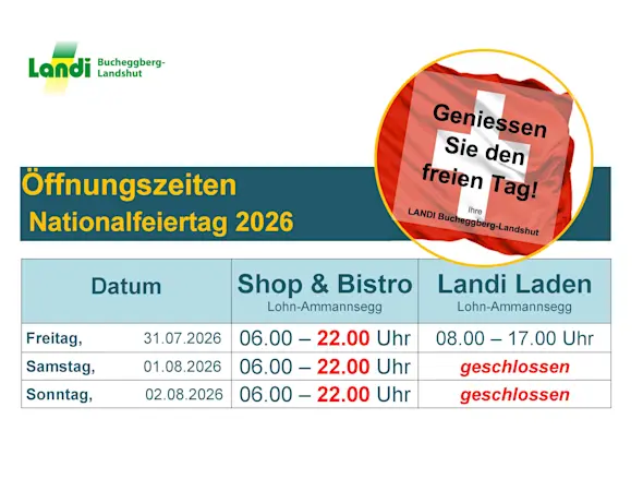 Öffnungszeiten Nationalfeiertag