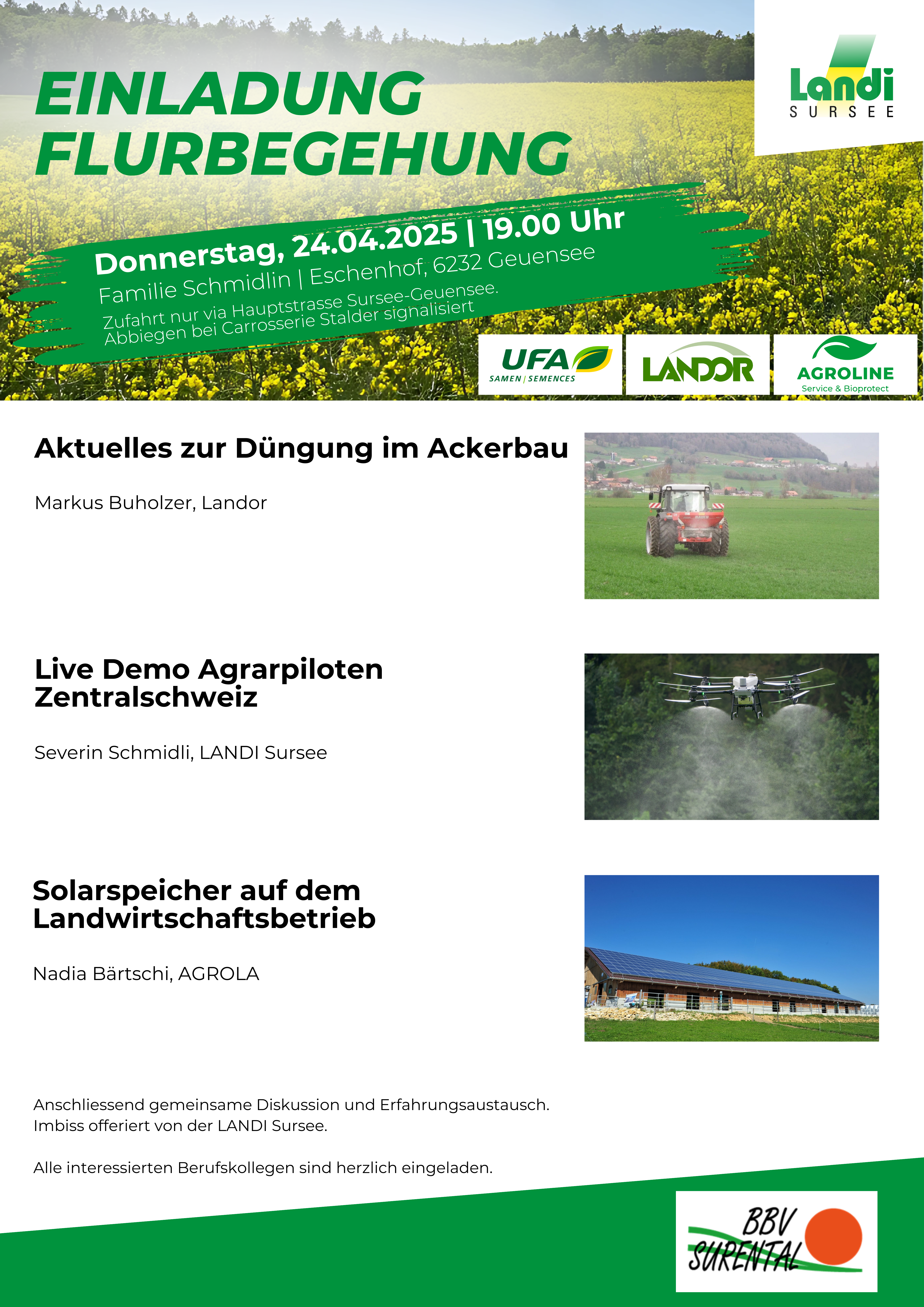 Einladung Flurbegehung 2025 - Geuensee