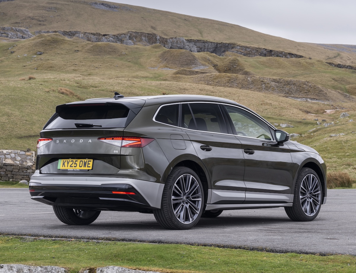 2025 Skoda Enyaq grey rear static