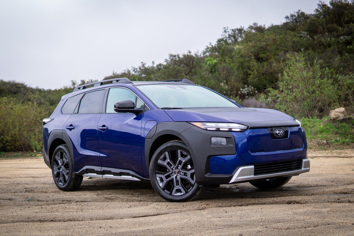 Photo by Matt Smith. 2026 Subaru Uncharted front quarter view.