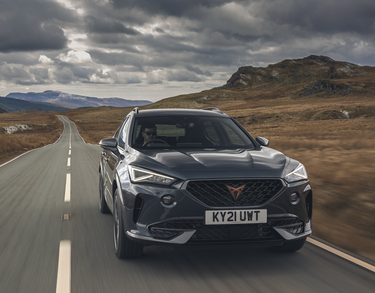 Cupra Formentor grey front driving