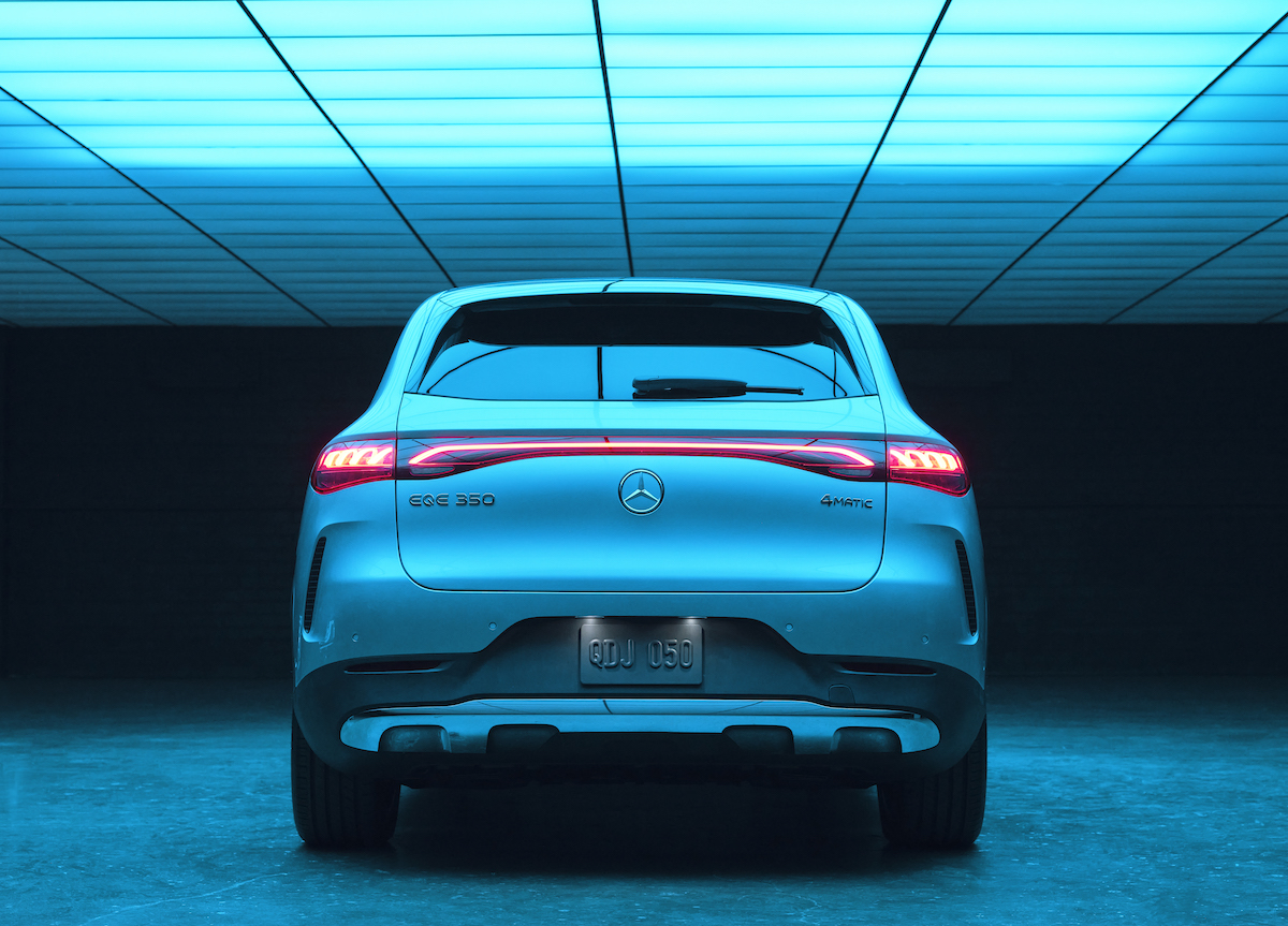 Mercedes EQE SUV sponsored rear static