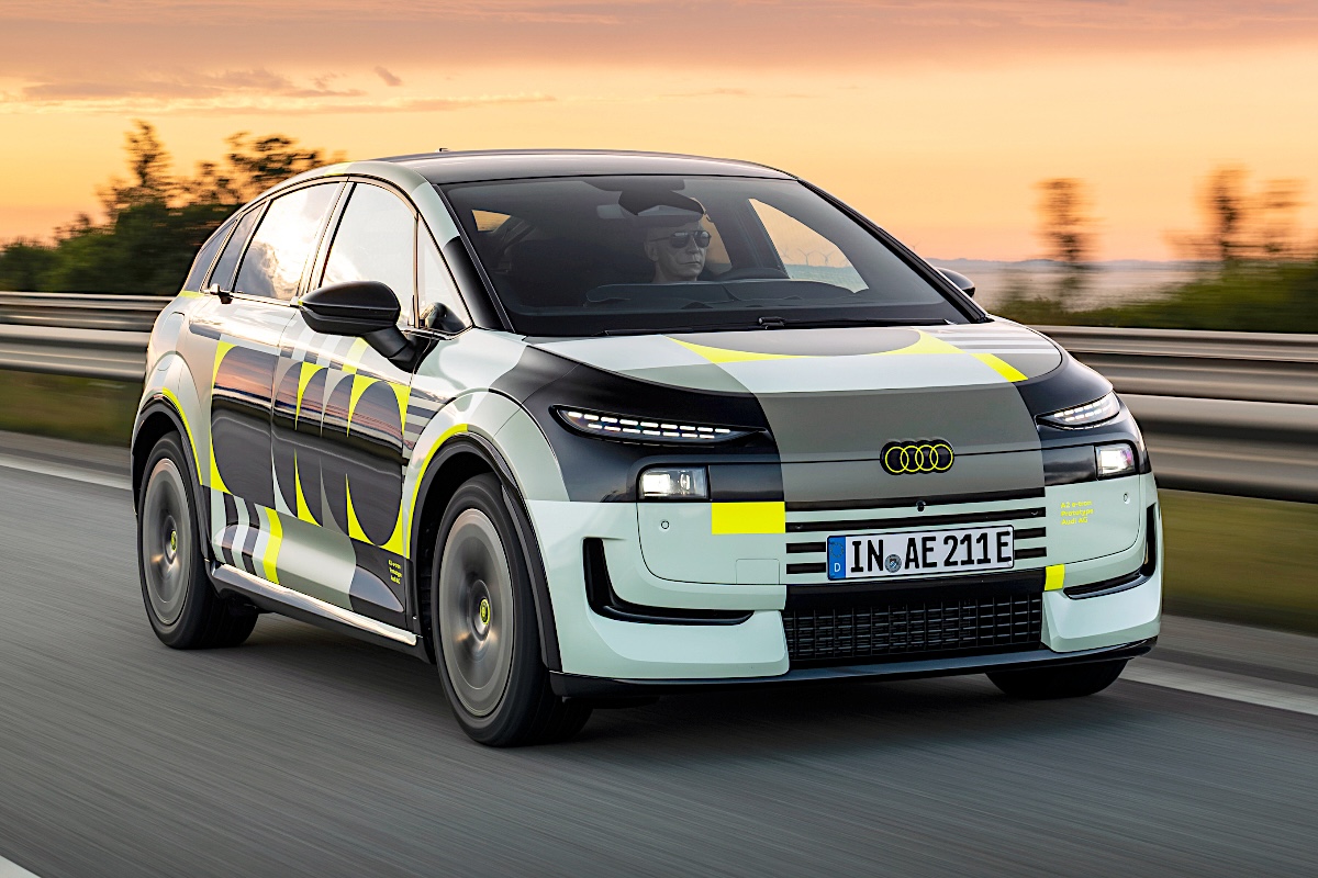 2026 Audi A2 E-Tron front driving 3