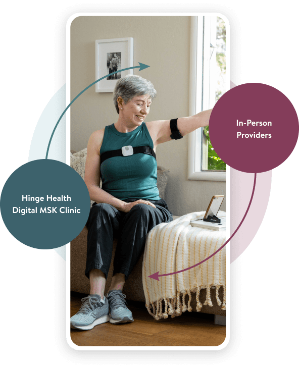 lady stretching with sensors infographic