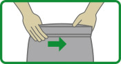 Open the pouch with dry hands