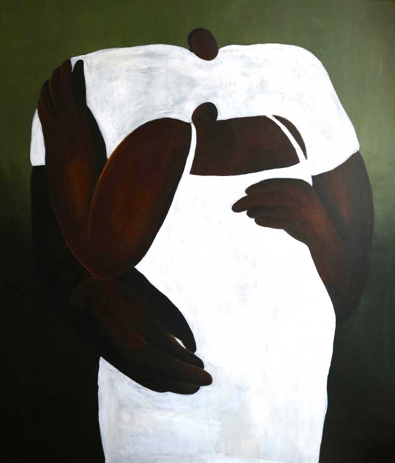 Painting by Bahati Simoens