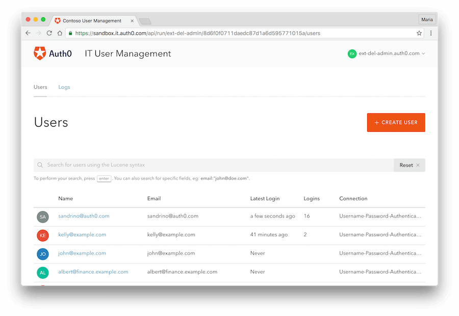 Extensions - Delegated Admin - Standard dashboard
