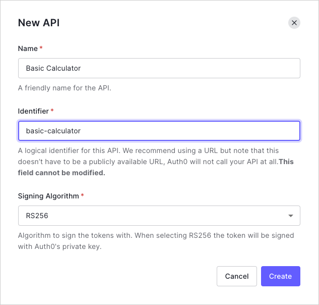 Dashboard - Create API - Basic Calculator - Azure API Management Integration