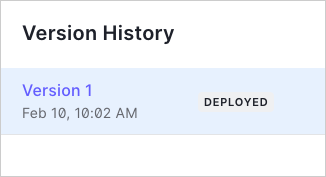 Actions: Version History