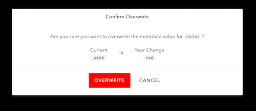 Dashboard - Applications - Advanced Settings - Application Metadata - Confirm update
