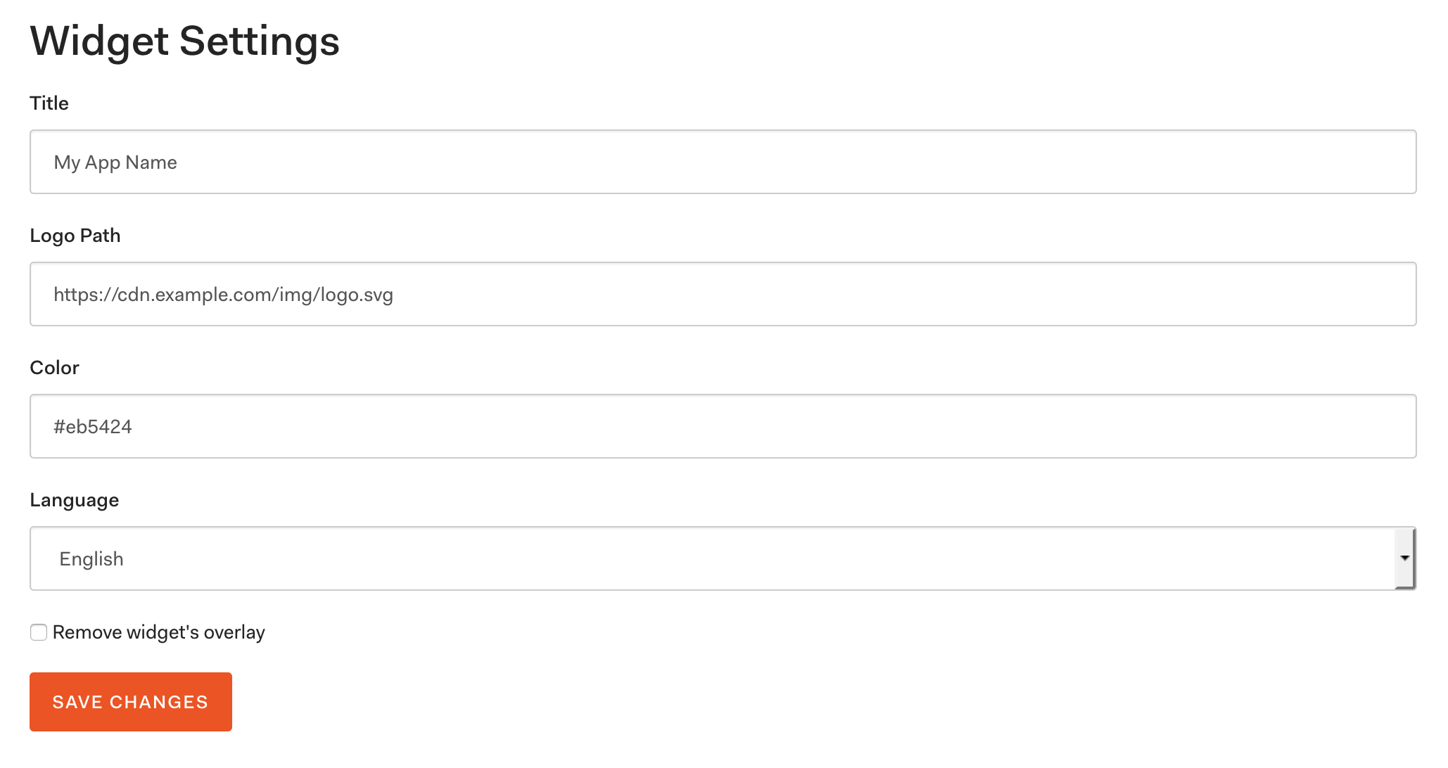 Dashboard - Extensions - Account Link - Widget Settings