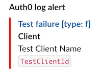 Log Streams - Slack message