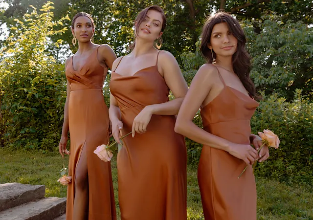 Satin Bridesmaid Dresses for Black Tie and Formal Weddings