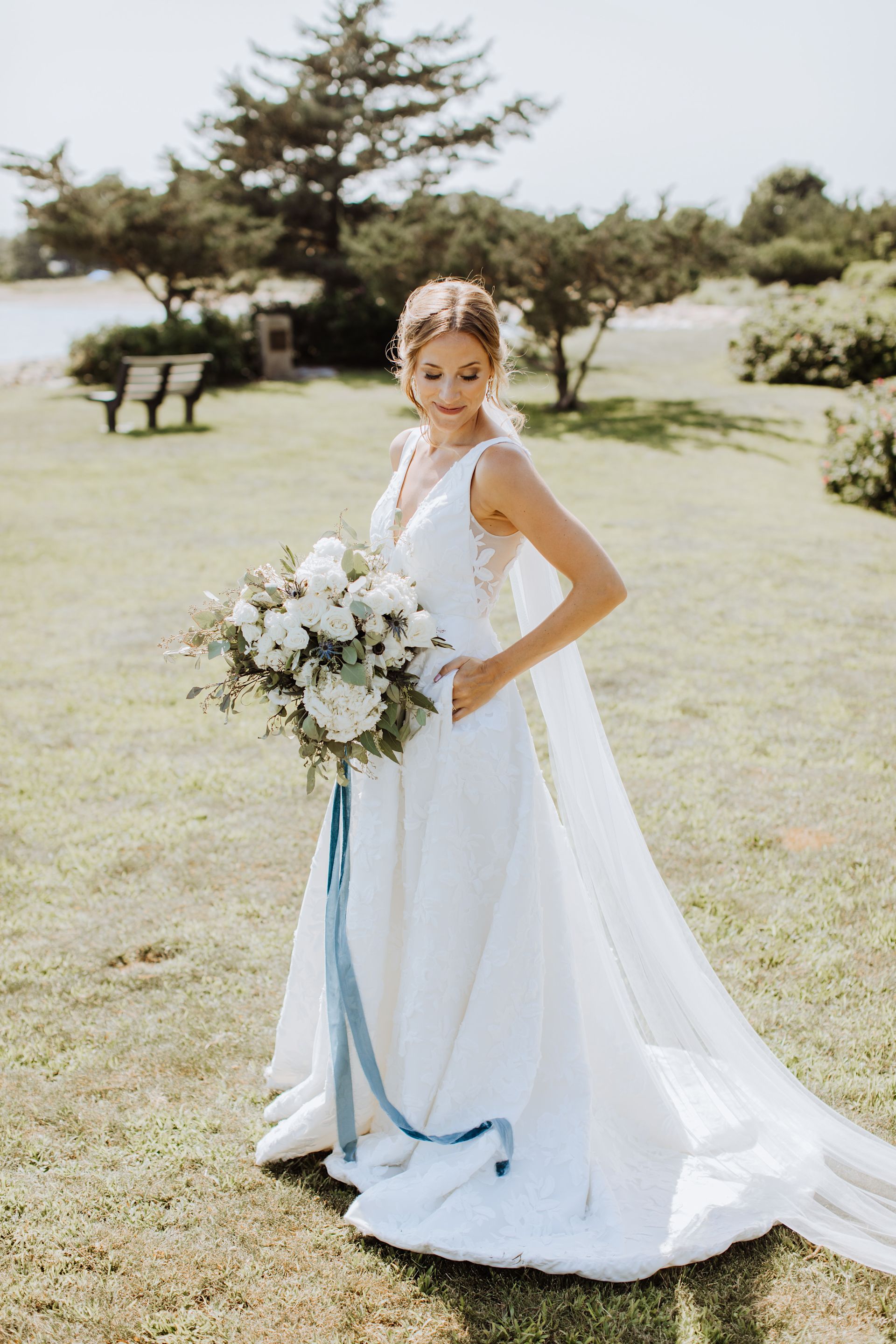 Coastal Wedding with the Lela Gown
