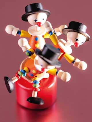 Holzfigur Clown