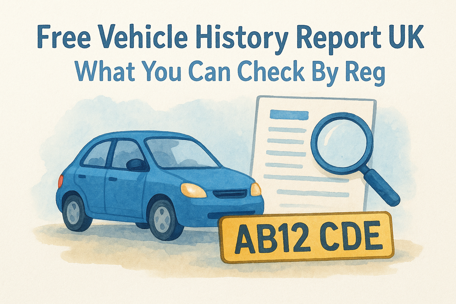 Free Vehicle History Report UK: What You Can Check By Reg
