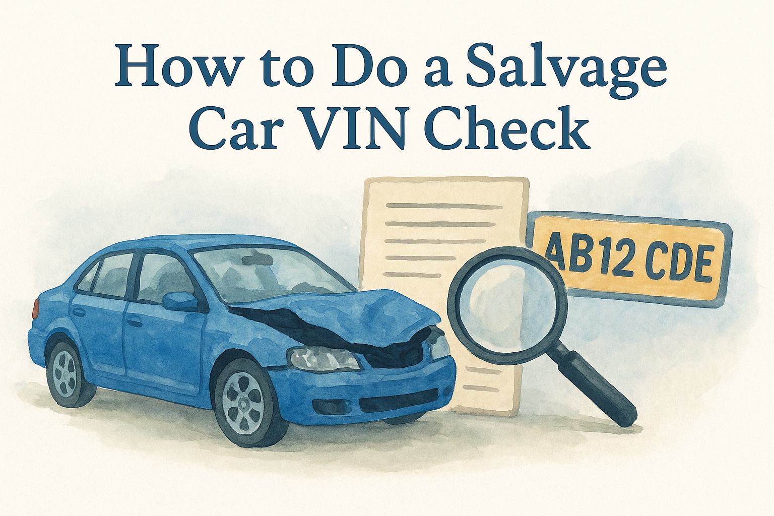 How to Do a Salvage Car VIN Check