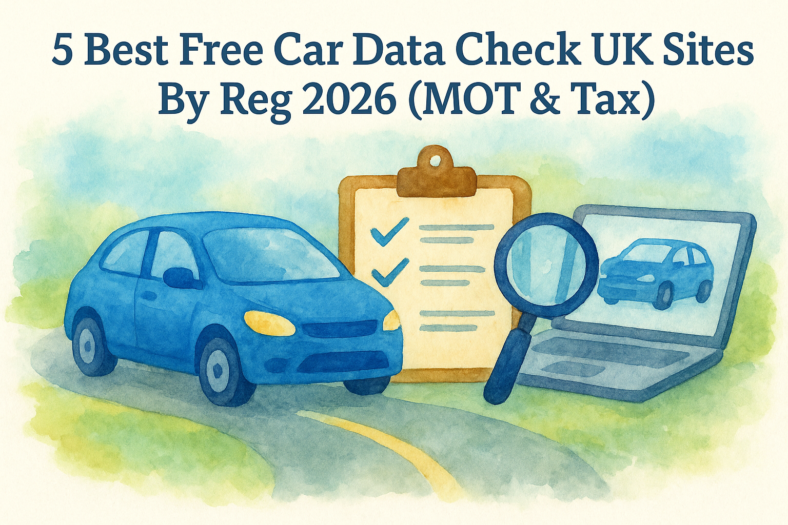 5 Best Free Car Data Check UK Sites By Reg 2026 (MOT & Tax)