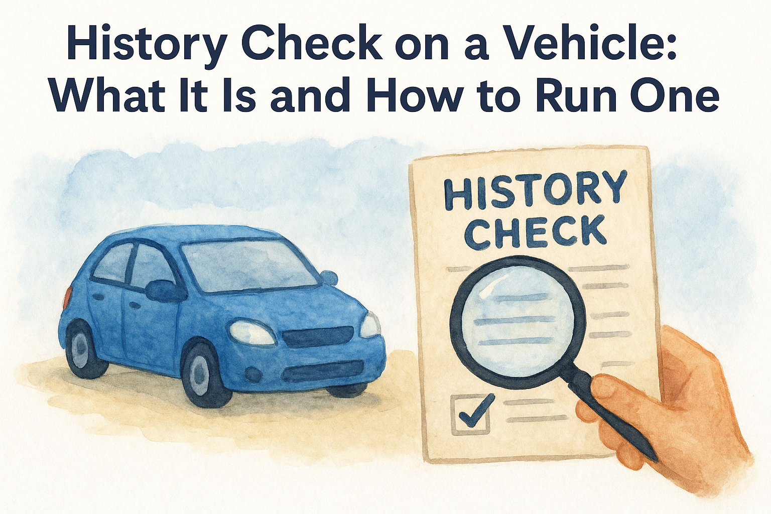 History Check on a Vehicle: What It Is and How to Run One