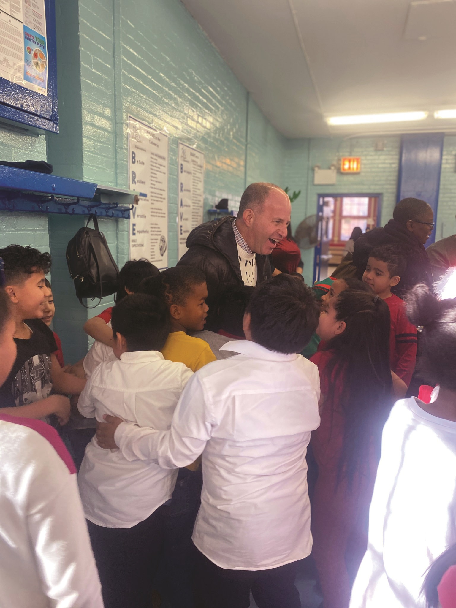 Art teacher Todd Feltman and his students