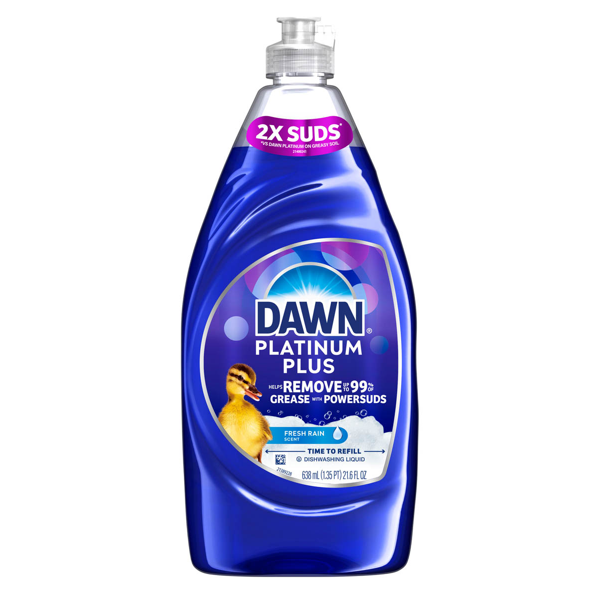 Dawn Platinum Plus PowerSuds Liquid Dish Soap Bottle 21.6oz