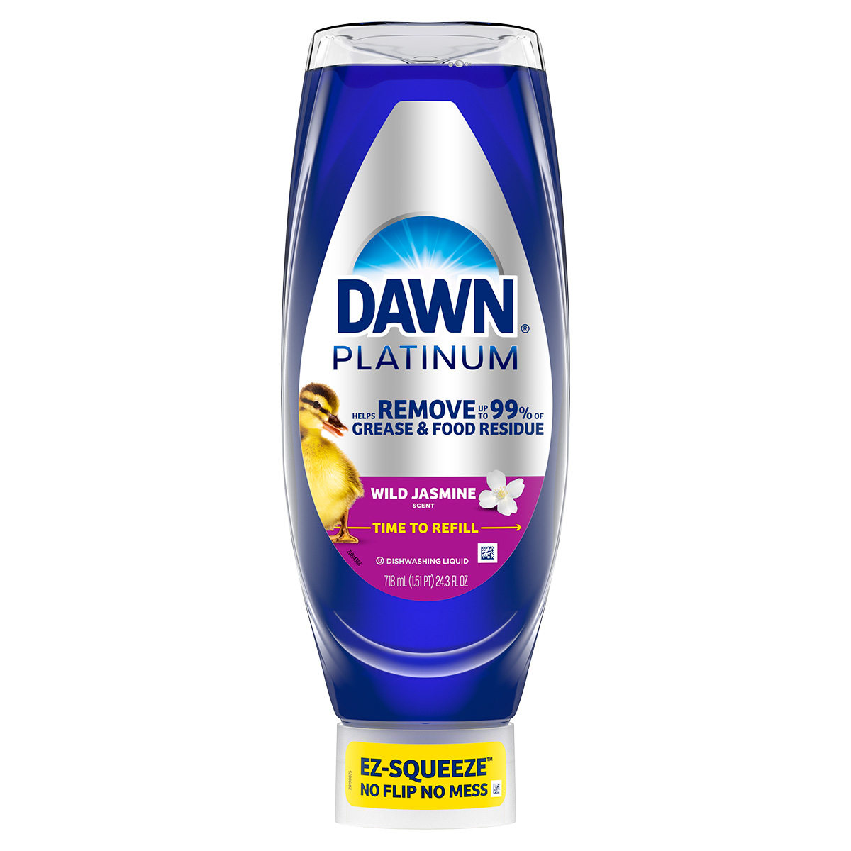 Dawn Platinum EZ-Squeeze Dish Soap, Dishwashing Liquid, Wild Jasmine, 24.3 Fl Oz