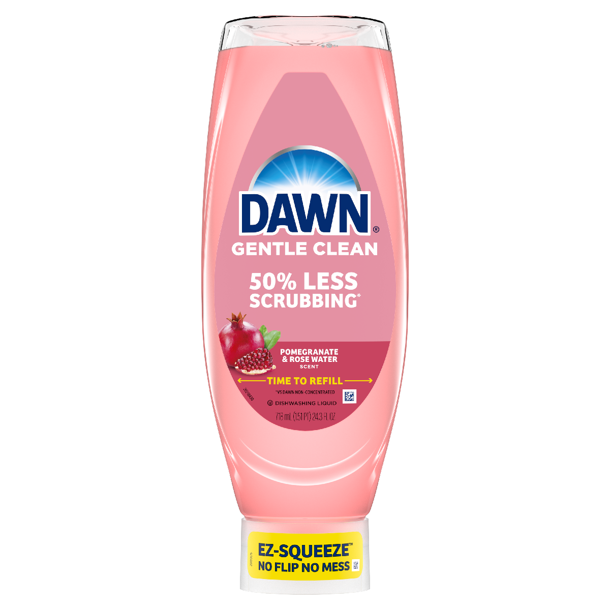 Dawn Gentle Clean EZ-Squeeze Dish Soap, Pomegranate Rose Water 24.3 oz
