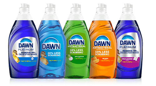 Dawn dish soap product family