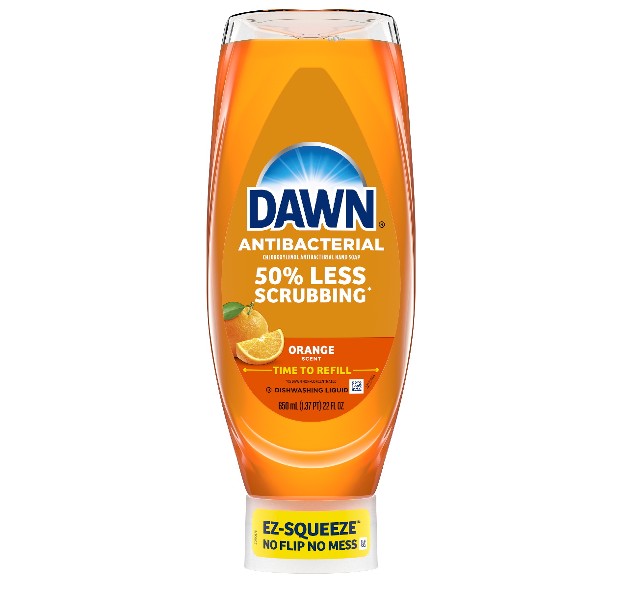 Dawn Antibacterial EZ-Squeeze Liquid Dish Soap, Orange Scent 22 oz