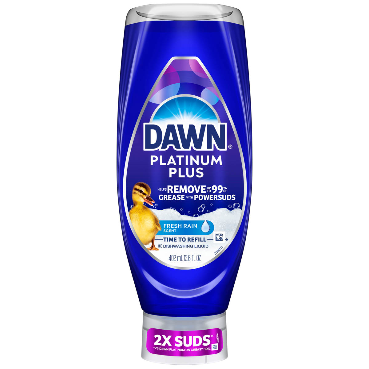 Dawn Platinum Plus PowerSuds Dish Soap, EZ-Squeeze Bottle 13.6 oz