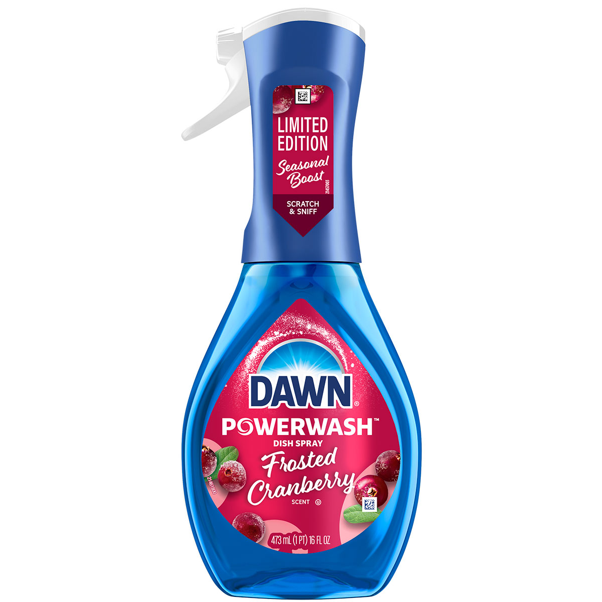 Limited edition bottle of Dawn Powerwash Spray Dish Soap Cranberry
