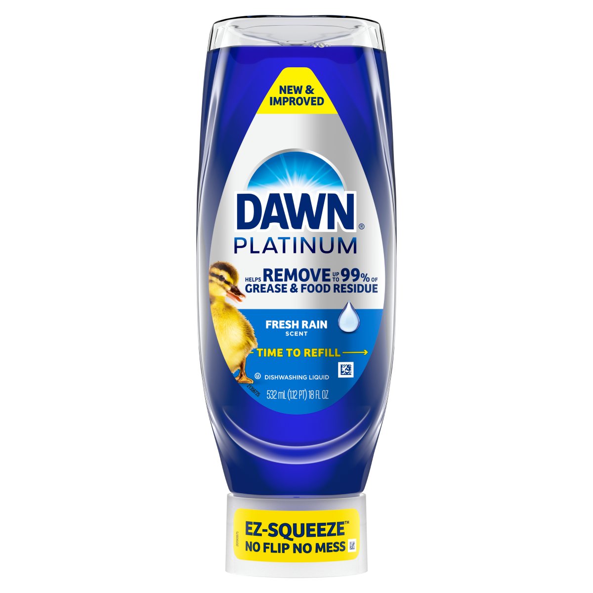 Dawn Platinum EZ-Squeeze, Refreshing Rain Scent 18 oz