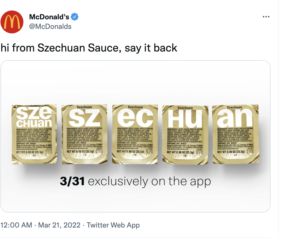 McDonald's: Szechuan Drop