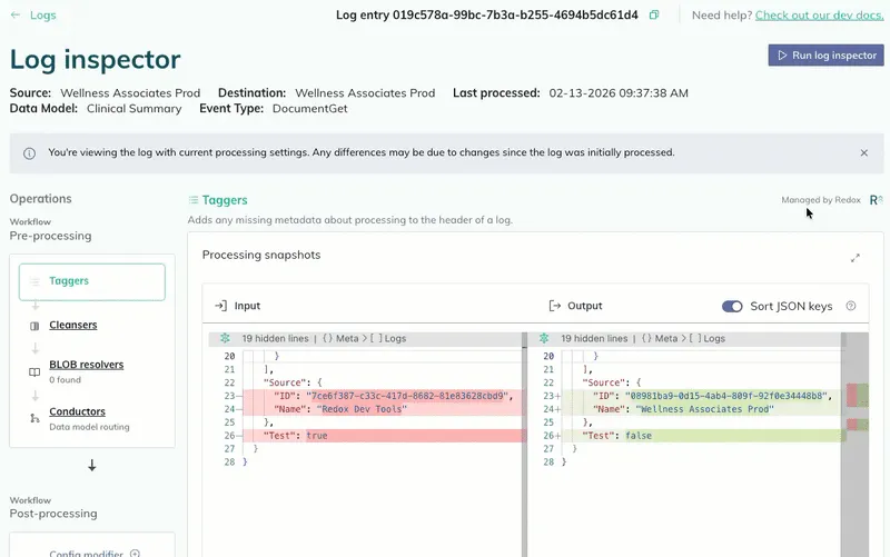 A user selects the post-processing, outbound stage to create a new config modifier. A user selects the post-processing, outbound stage to create a new config modifier.