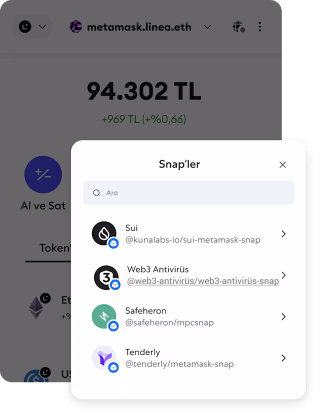 METAMASK'İ GENİŞLET