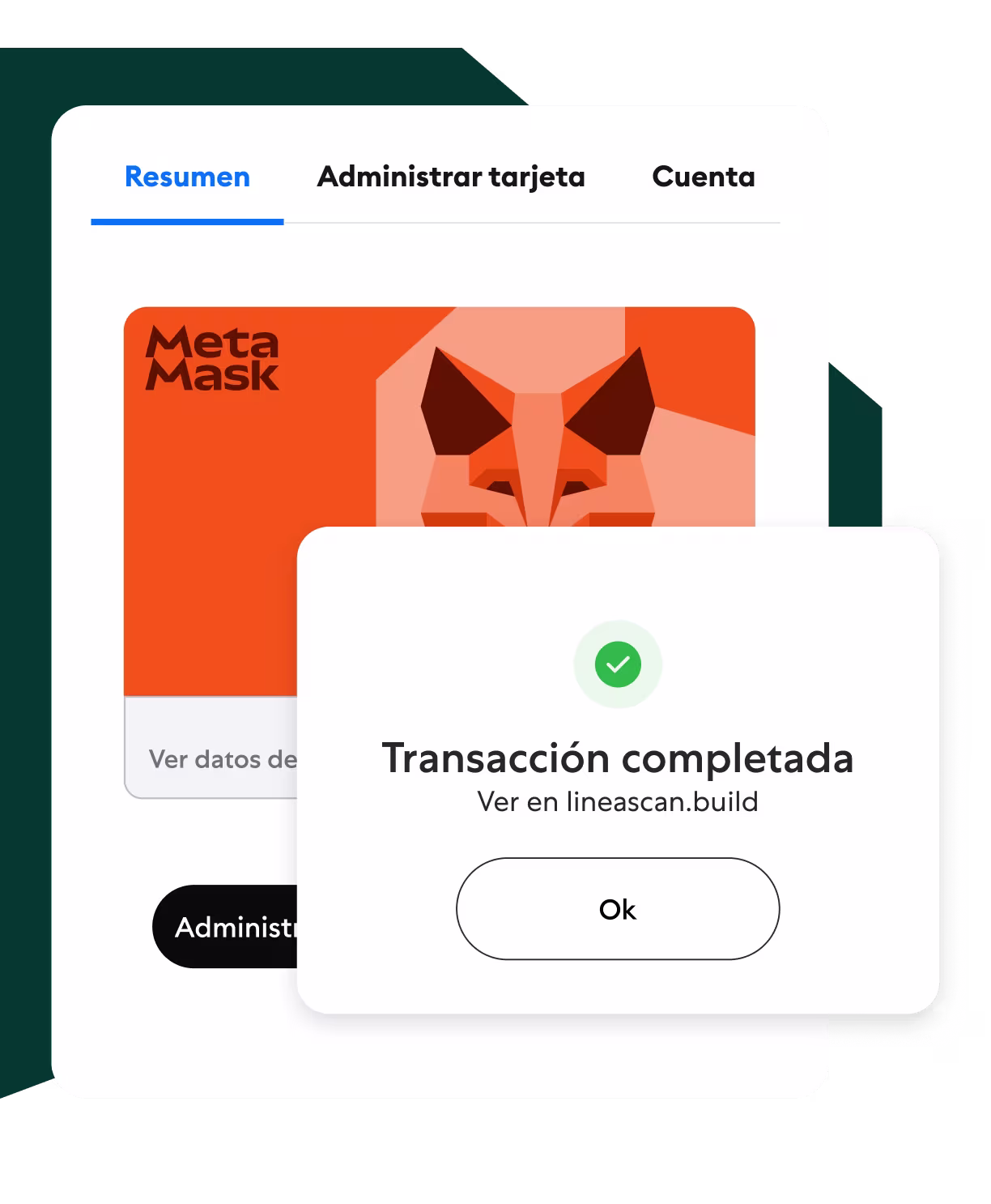 Agregar fondos con un toque