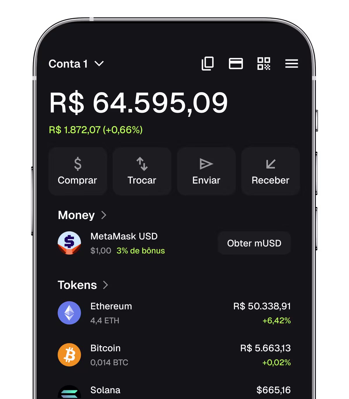 Baixe o app de celular da MetaMask